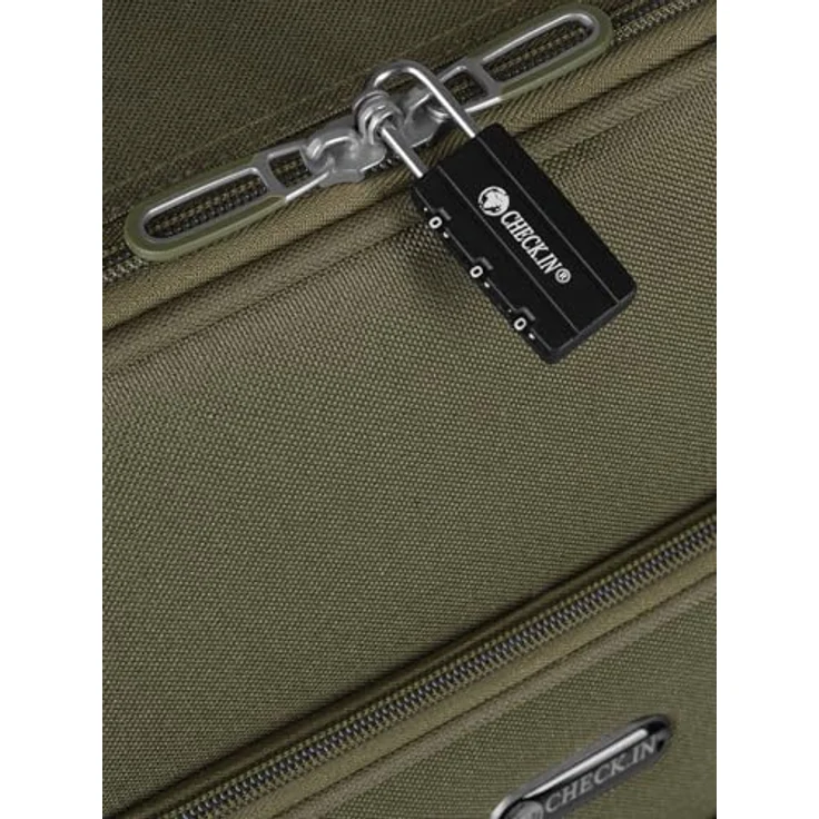 Check in Sevilla 2.0 Koffer, mittelgroßer Trolley aus strapazierfähigem Polyester, 41 x 26 x 65 cm, 62 Liter, Teleskopgriff & Doppelrollen, für Damen und Herren – Bild 4
