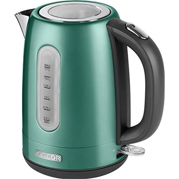 SENCOR SWK 1771GR Wasserkocher aus Edelstahl mit abnembarem Filter (2150 Watt, Volumen 1,7 L) metalic grün – Bild 2