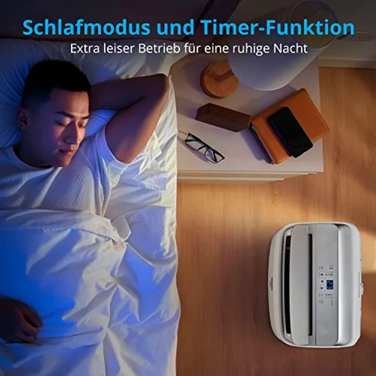 MEDION X960HS mobile Klimaanlage mit Abluftschlauch, 9.600 BTU, bis 32qm, 4in1, App Steuerung, leise, Schlafmodus, Staubfilter – Bild 3