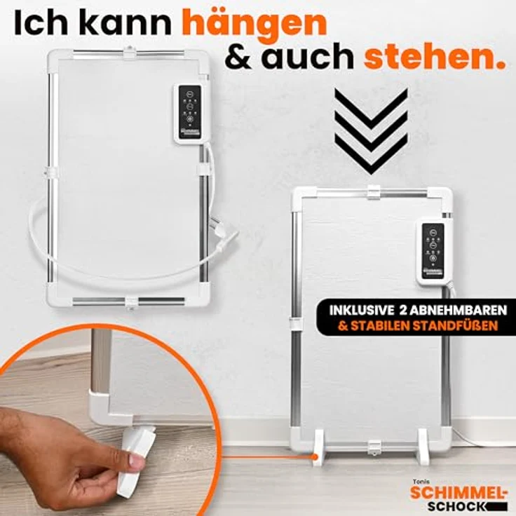 Tonis SCHIMMELSCHOCK Anti-Schimmelheizung zur Schimmelbekämpfung | Trocknet kalte, feuchte Wände & behebt Ursache ohne Chemie | Thermostat, Timer & Überhitzungsschutz – Bild 4