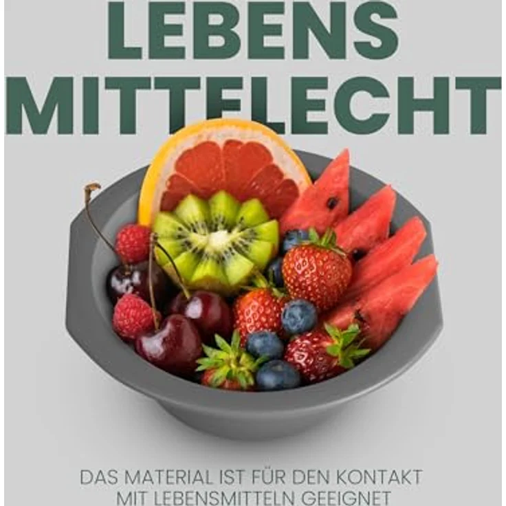 Pro Home 8er Pack Kunststoff Schüssel Plastikschüssel - BPA Frei - Spülmaschinenfest - Bruchfester PP - (Ø15,5cm / Grau) Müslischüssel Kinder Pasta Salat – Bild 3