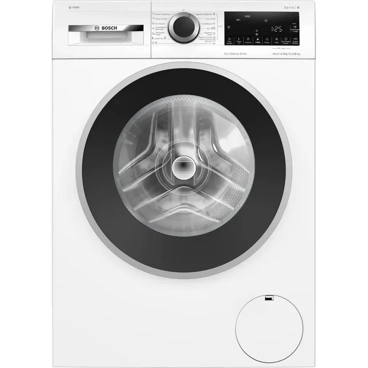 Bosch Serie 6 WNG244A0ES, Frontlader Waschtrockner, 9 kg Waschkapazität, 6 kg Trocknungskapazität, Weiß
