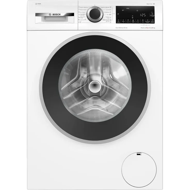 Bosch Serie 6 WNG244A0ES, Frontlader Waschtrockner, 9 kg Waschkapazität, 6 kg Trocknungskapazität, Weiß