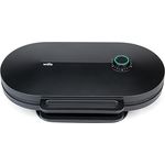 Wilfa Grand Double Waffeleisen, Schwarz, für 2 große Waffeln mit 5 Temperatureinstellungen und Antihaftbeschichtung