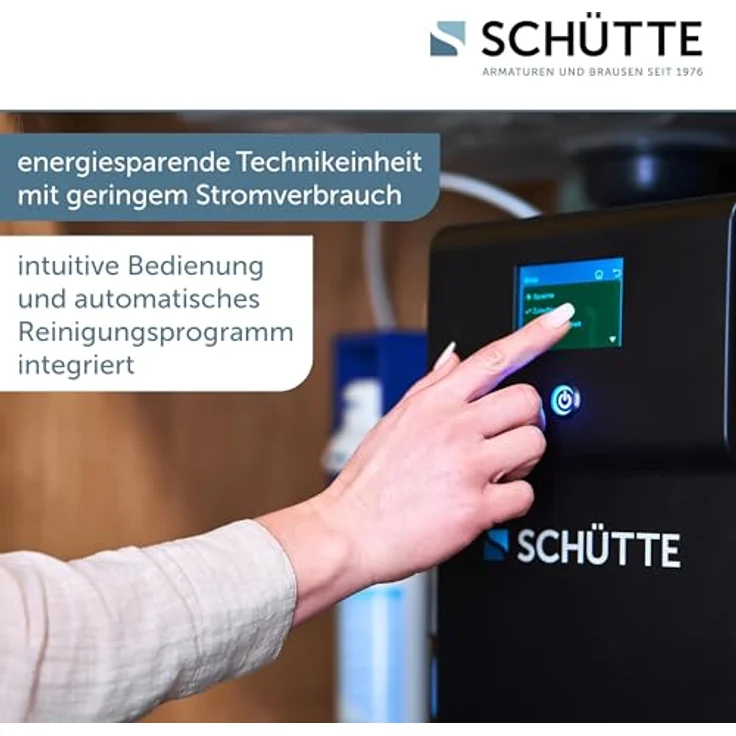 Schütte AQUASTAR PREMIUM Sprudelwasser Küchenarmatur mit Kühl- und Filtersystem, 360° schwenkbar, Chrom – Bild 5
