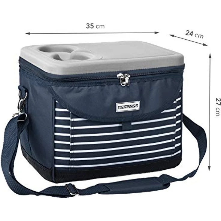 Anndora Kühltasche 22 Liter - blau weiß – Bild 3