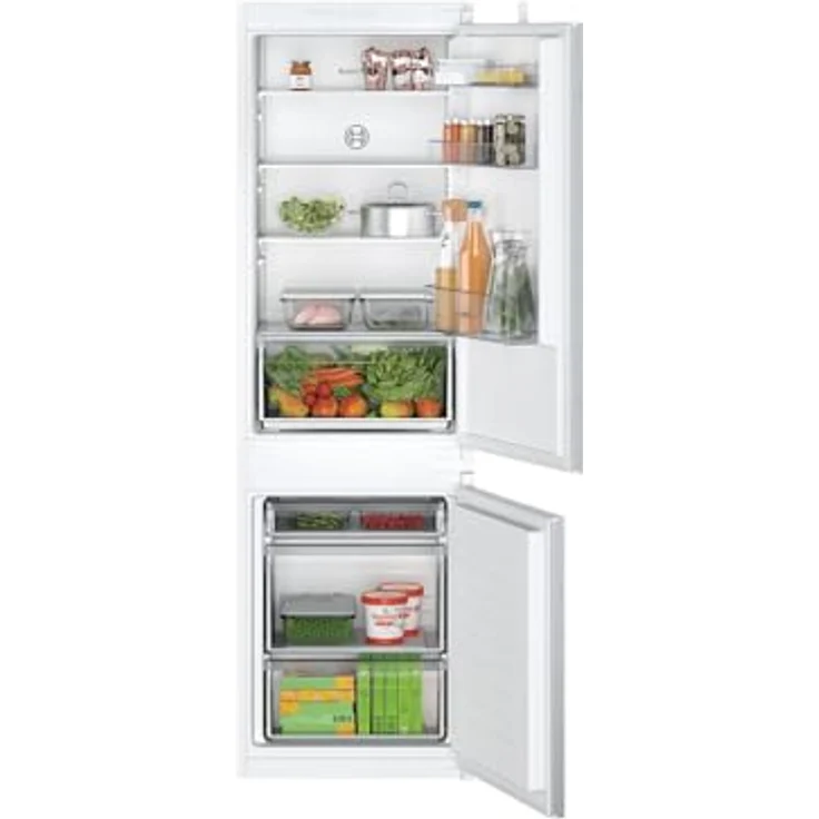 Bosch KIV86NSE0 Serie 2 Einbau-Kühl-Gefrier-Kombination, 177,5 x 56 cm Nische, 183 L Kühlen + 84 L Gefrieren, umweltfreundliche Luftzirkulation, gleichmäßige Ausleuchtung – Bild 2