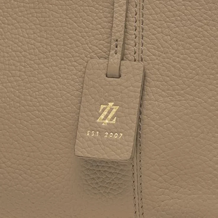 Lazarotti Bologna Leather Beuteltasche, Leder Handtasche 25 cm mit verstellbarem Umhängeriemen und Reißverschlussfach – Bild 5