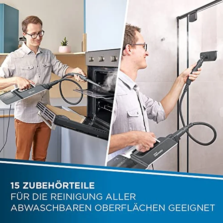 Polti PTEU0305 Vaporetto SV620 Style Dampfreiniger 1500 Watt, 20 sek Aufheizzeit, blau-weiß – Bild 3