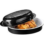 Dynamic24 Schmortopf Keramik Beschichtung 32cm Bräter Topf Gartopf Auflaufform Bratentopf, Metall mit kratzfester Keramik-Beschichtung