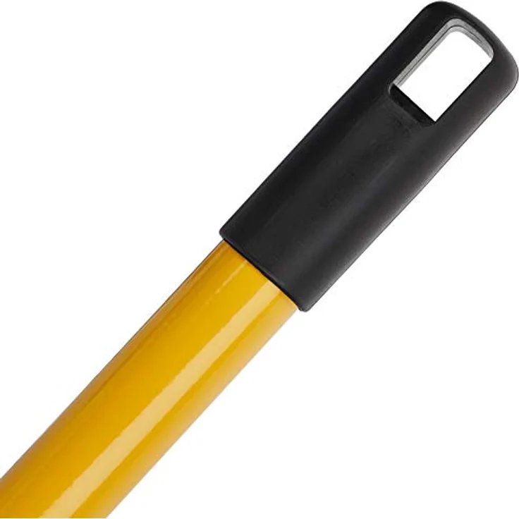 V7 Universal-Kehrbesen, V-Besen mit V-förmigen Borsten, Teleskop-Stiel und Gummilippe zum mühelosen Entfernen von Tier-, Haaren, Staub, Schmutz, Wasser, gelb – Bild 3