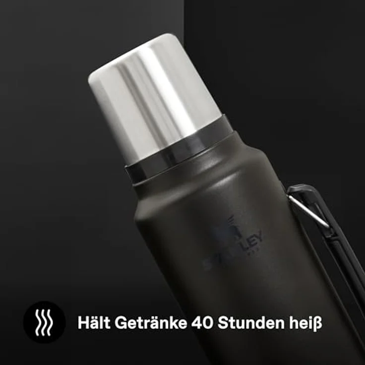 Stanley 1913 Classic Legendary Thermosflasche 1.4L, Edelstahl, hält 40 Stunden heiß oder kalt, BPA-frei, spülmaschinenfest, schwarz 2.0 – Bild 4