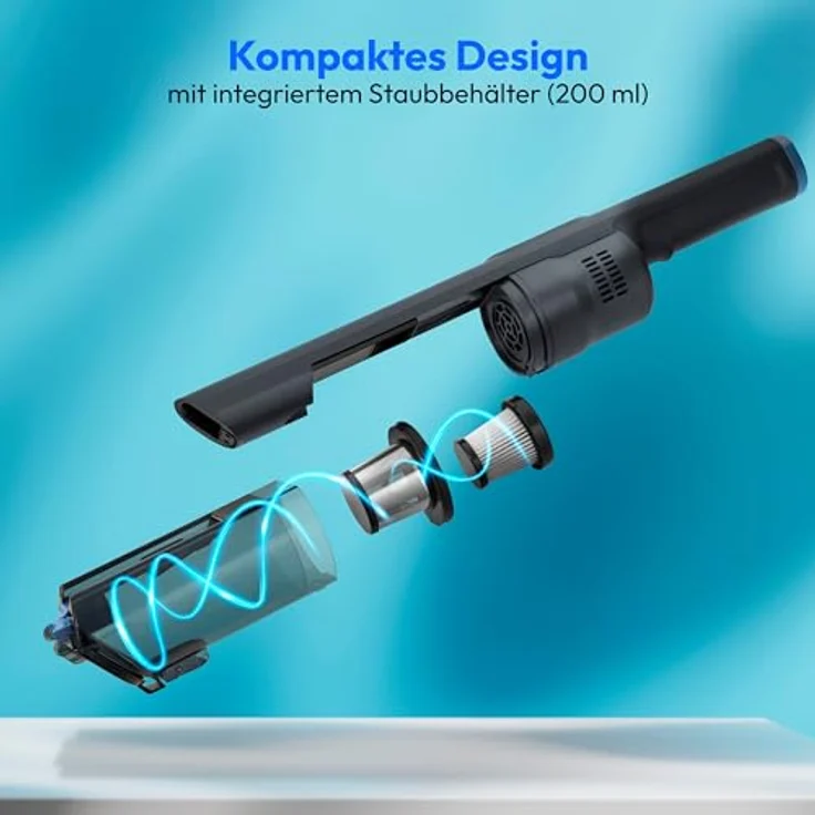 MEDION Handstaubsauger MD12057, kabellos mit HEPA-13 Filter und 20 kPA Saugleistung, grau – Bild 4