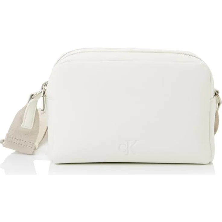 Calvin Klein Ultralight Umhängetasche, 20 cm, lily white, 100% Polyurethan, kompakte Größe 20x8x13.5 cm – Bild 1