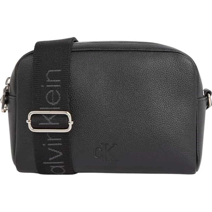 Calvin Klein Ultralight Umhängetasche 20 cm, schwarz, 100% Polyurethan, kompakte Größe 20 x 8 x 13.5 cm – Bild 1