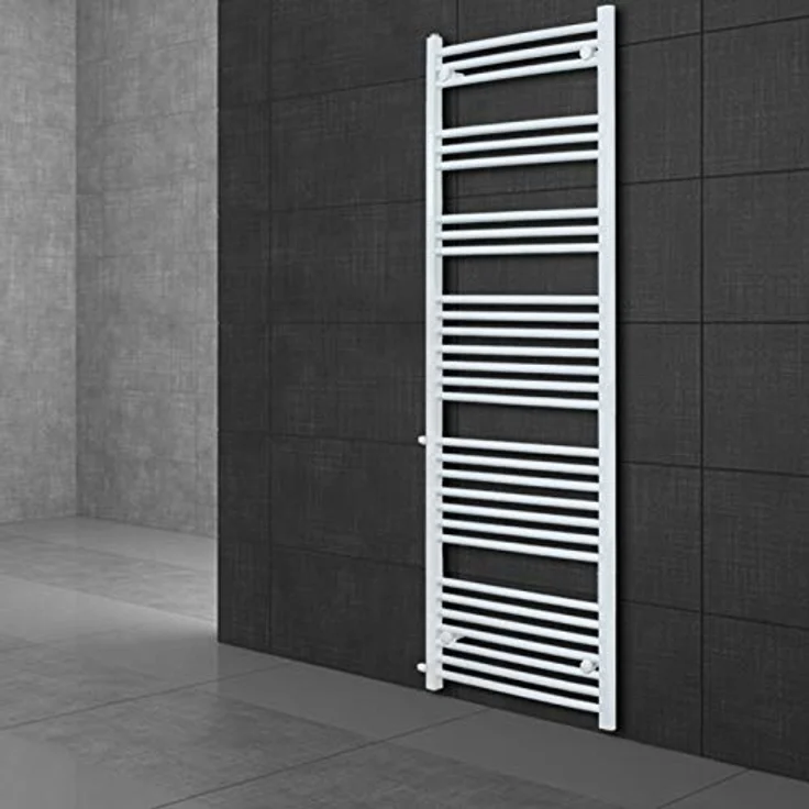 LuxeBath Renovierungsheizkörper Austausch 600x1800 mm Weiß, Badheizkörper gerade mit Seitenanschluss, Nabenabstand 900 mm, Heizkörper Handtuchwärmer Handtuchtrockner Handtuchheizkörper Handtuchheizung – Bild 5