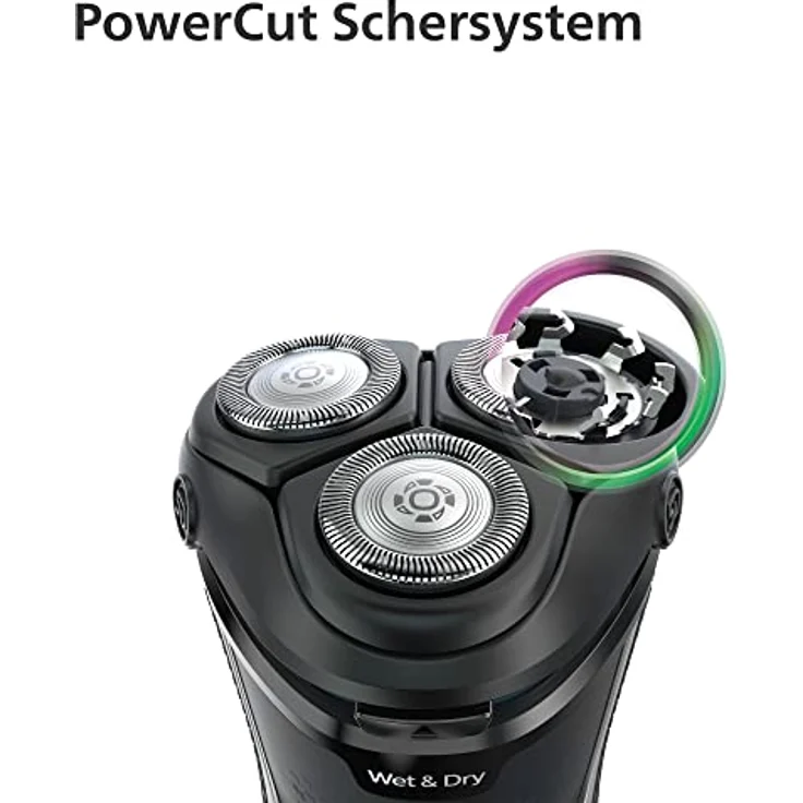 Philips Shaver Series 3000 - Elektrischer Nass- und Trockenrasierer für Herren mit ausklappbarem Trimmer und Reisetasche (Modell S3230/52) – Bild 5
