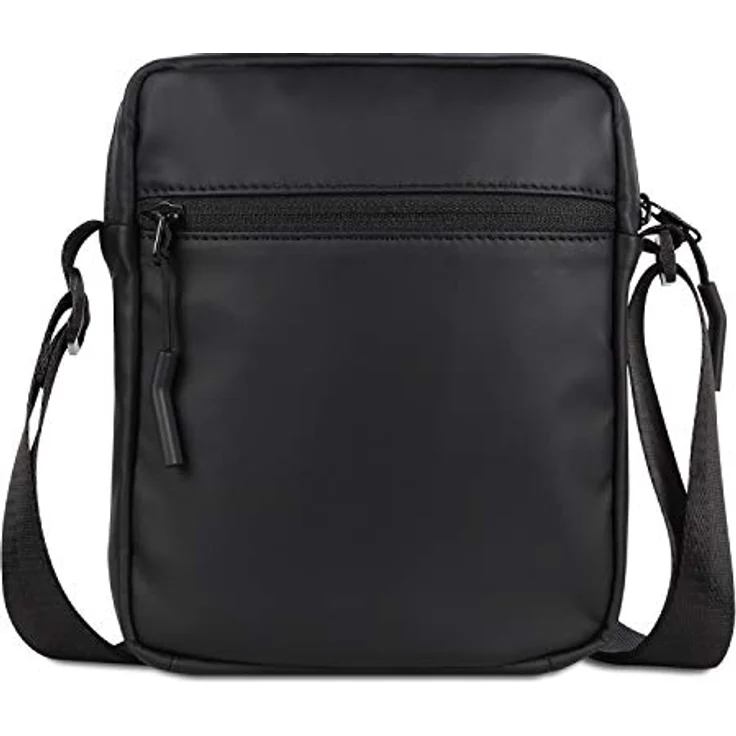 bugatti Blanc kleine Crossover-Umhängetasche, kompakte Schultertasche mit Reißverschlussfächern, schwarz, 17 x 4,5 x 21 cm – Bild 2