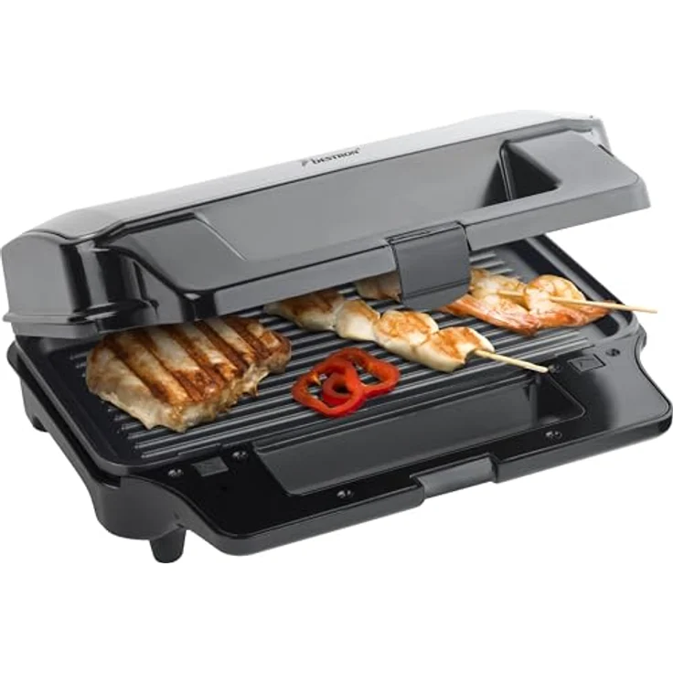 Bestron Antihaftbeschichteter 3-in-1 Sandwich-Kontaktgrill, 900 W, Schwarz – Bild 6