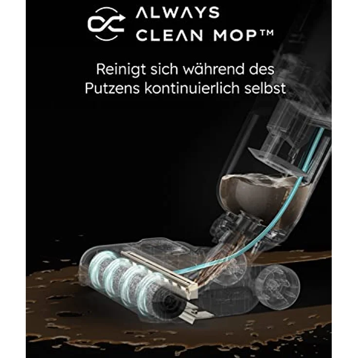 eufy MACH V1 Ultra, Kabelloser All-in-One Stabstaubsauger mit Dampfwischer, SteamWave™, Always-Clean Mop™, 3-fache Selbstreinigung, Eco-Clean Ozon, Tesla Valve Mixing, Jetblades™ Kinder und Haustiere – Bild 5