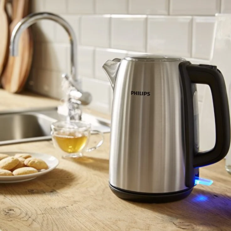 Philips Daily Collection HD9351-90 Elektrischer Wasserkocher, 1,7 l, 2200 W, Edelstahl, Polypropylen (PP), Wasserstandsanzeige, kabellos – Bild 2