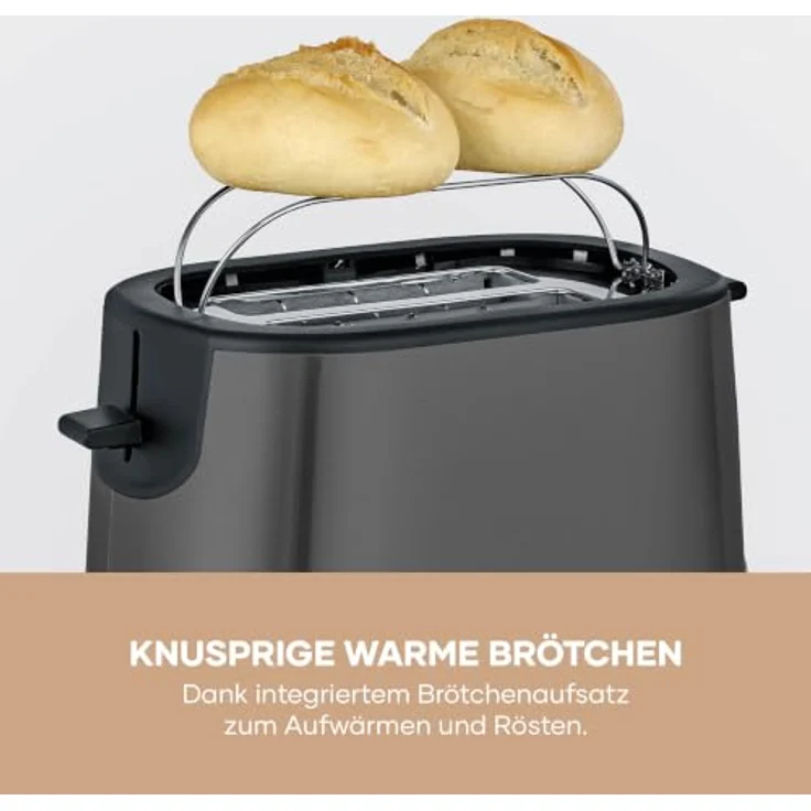 Severin AT 9386, Toaster mit 2 Scheiben, 1000 W Leistung, Schwarz – Bild 6