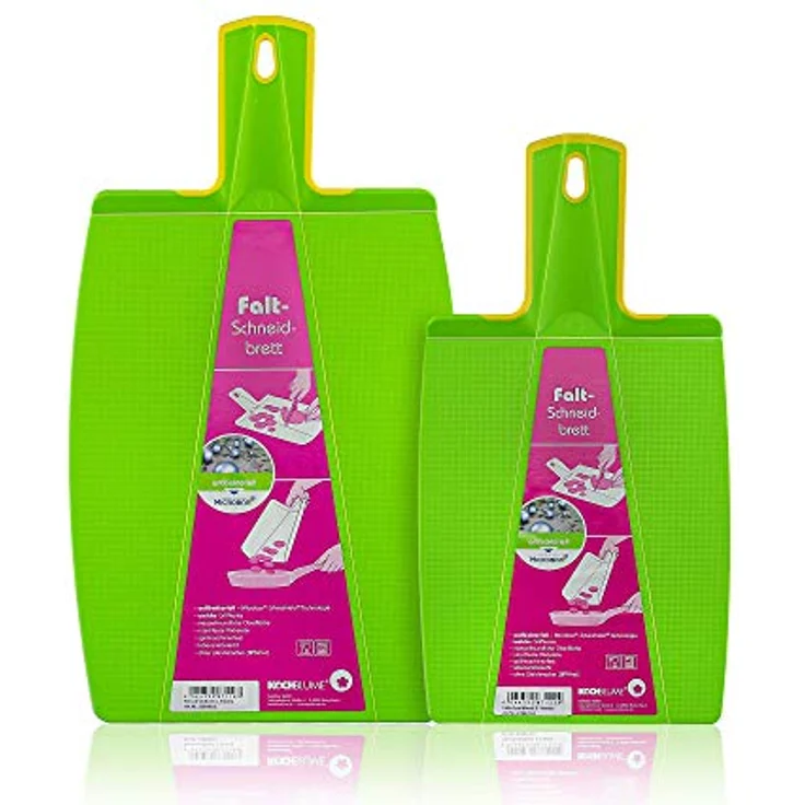 Kochblume Falt-Schneidbrett S & L 2er Set | Spülmaschinenfest | BPA-frei | Rutschfest & messerfreundlich | Farbe: limette – Bild 1