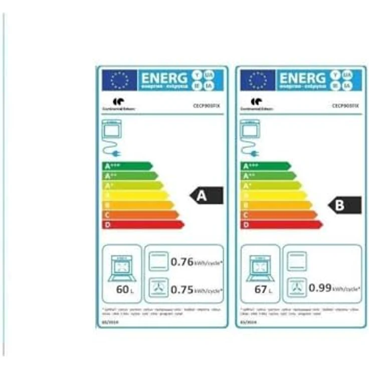 Continental Edison CECP903FIX Gasherd, 5-flammig, 3 Elektroöfen, Edelstahl, 90 cm breit – Bild 4