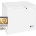 Exquisit Gefriertruhe GT265-HE-040D weiss | Tiefkühltruhe groß 254 L Volumen | 4 Sterne Gefrieren | 2 Einhängekörbe | LED-Licht