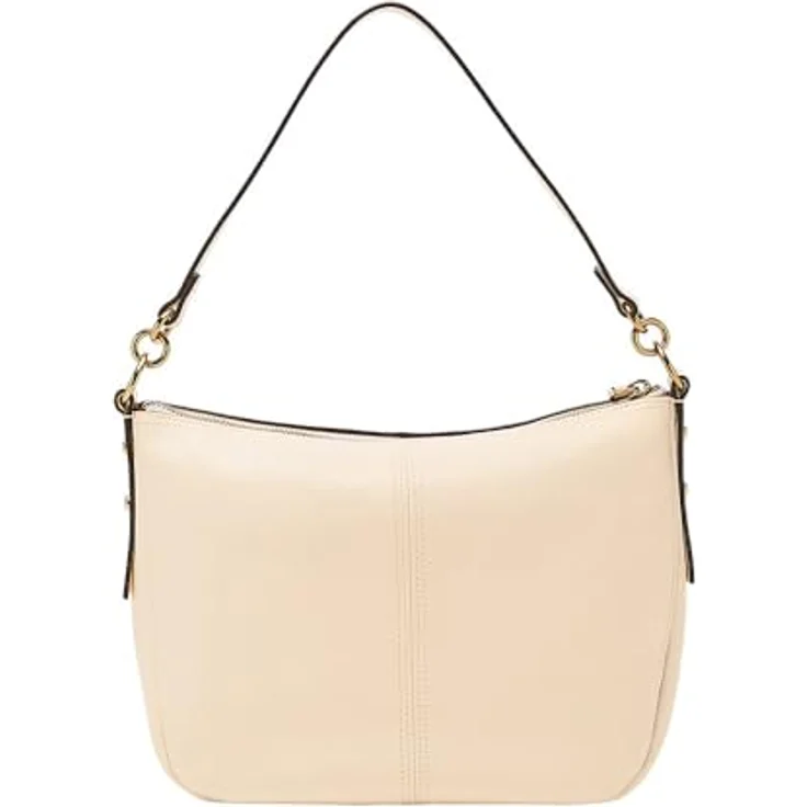 Fossil Jolie Schultertasche, edle Handtasche aus hochwertigem Leder, 27 cm, Beige – Bild 5
