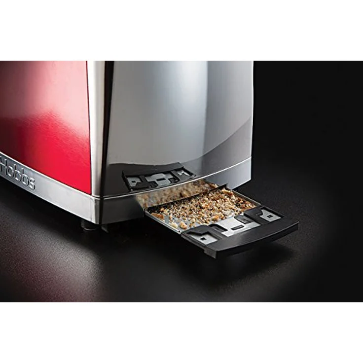 Russell Hobbs Langschlitz Toaster Luna rot, extra breite 1 Langschlitzkammer, Brötchenaufsatz, 6 einstellbare Bräunungsstufen + Auftau- & Aufwärmfunktion, Schnell-Toast-Technologie, 1420W, 23250-56 – Bild 6