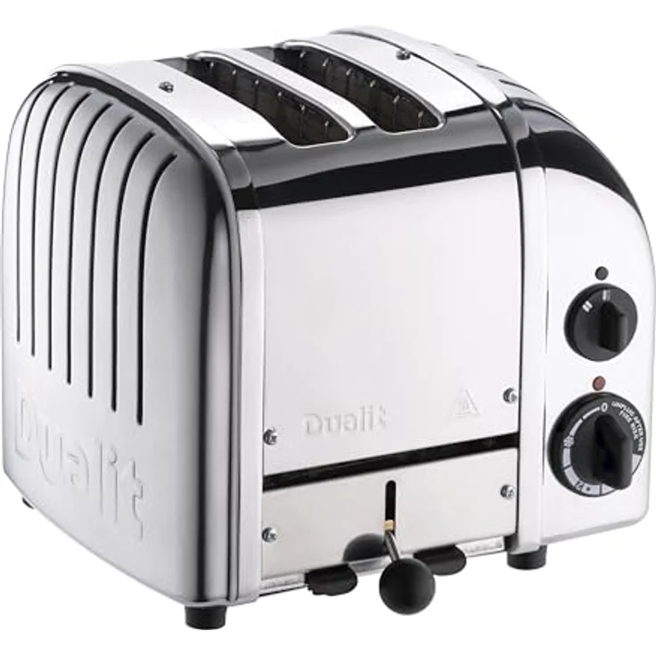 Dualit Classic NewGen 2 27030 2-Schlitz-Toaster, 1200W, Krümelschublade, Warmhaltefunktion, Brotscheibenzentrierung, Aufknusperfunktion, Edelstahl, Aluminium, edelstahl – Bild 3