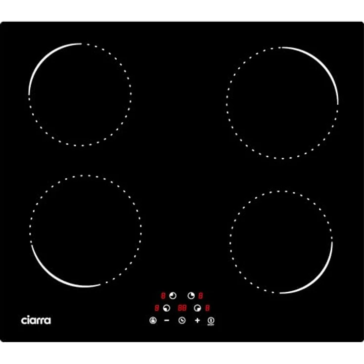 CIARRA CABBIH4-C 60cm Einbau Induktionskochfeld mit 4 Zonen, Touch-Bedienung, 9 Leistungsstufen, Timer und 6000W Leistung – Bild 1