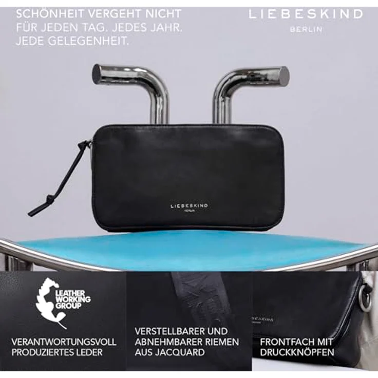 Liebeskind Clarice Umhängetasche, 100% Leder, 27 cm x 8 cm x 15 cm, braun – Bild 2