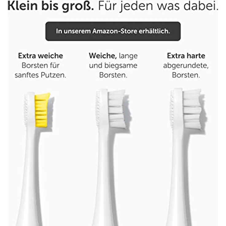 WonderSmile Ersatzbürsten Schallzahnbürste (Soft, All White, 8er Pack) - Effektive Reinigung, Flexibler Kopf, Integrierter Zungenreiniger, Biegsame Borsten – Bild 3