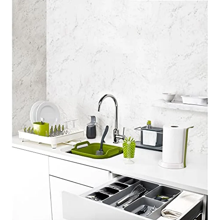 Joseph Joseph Besteckeinsatz Besteckkasten DRAWERStore kompakt grau, platzsparendes Design, für 24 Teile – Bild 5