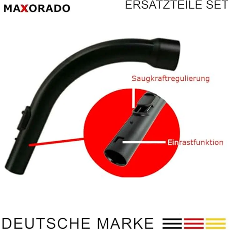 Maxorado Staubsaugerdüsen-Set für Miele S8 S8340 C3, 10-tlg, drehbarer Saugschlauch, drehbarer Möbelpinsel, Zubehör für 10563760, 7863552, 7863553, 7863554, 7863555, S8, S8000 Serie, C3 – Bild 8