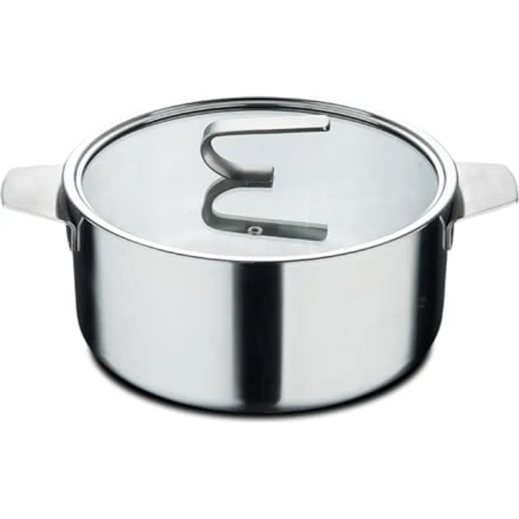 MasterPRO SIGMA - Großer Kochtopf mit Deckel 9,2L 28x15 cm Edelstahl - Mehrschichtig - Stabiler Griff - Innenmaß - Für verschiedene Wärmequellen Geeignet – Bild 1