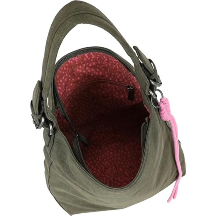 Fritzi aus Preußen Bitzi01 Suede Jacky Schultertasche, 34 cm, in hochwertigem Wildleder – Bild 3