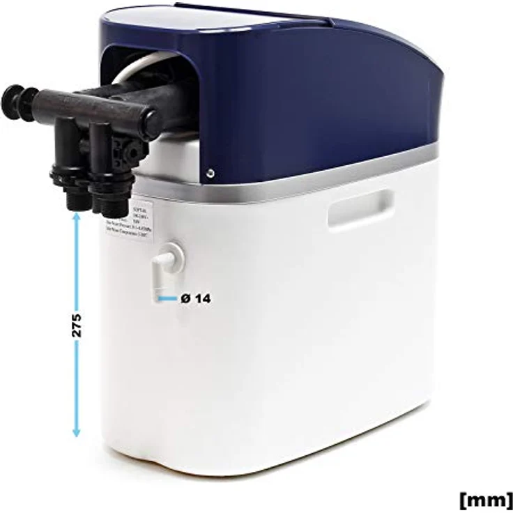 Wiltec SOFT-R1 Wasserenthärtungsanlage, Wasserentkalkung 500 l/h, Ionenaustauscher mit 10 l Soletank – Bild 3