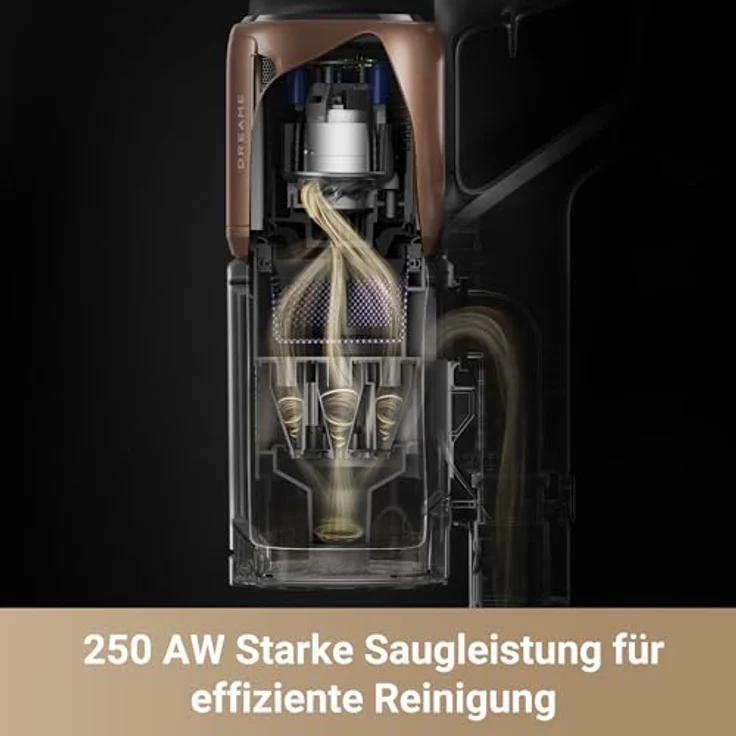 dreame Z20 Kabelloser Staubsauger, 250AW Starke Saugkraft, 90min Lange Laufzeit, Schwarz – Bild 2