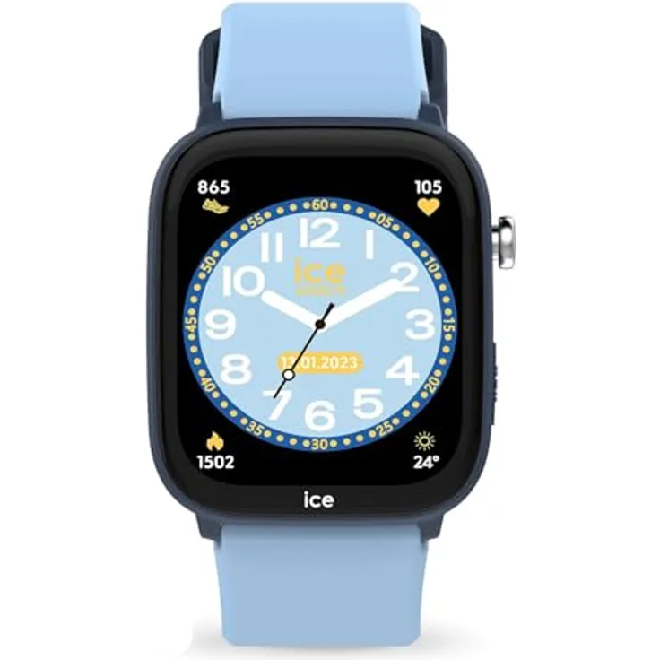 ICE-WATCH ICE smart junior 3.0 Find My Blue Light blue, geolokalisierbare Uhr für Jungen mit Silikonarmband, Wasserdicht bis IP68, 1.75 Zoll