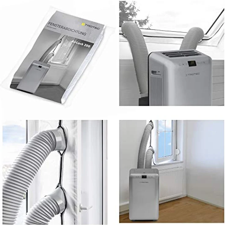 Trotec AirLock 200 Fensterabdichtung für Klimageräte und Ablufttrockner Hot Air Stop – Bild 2