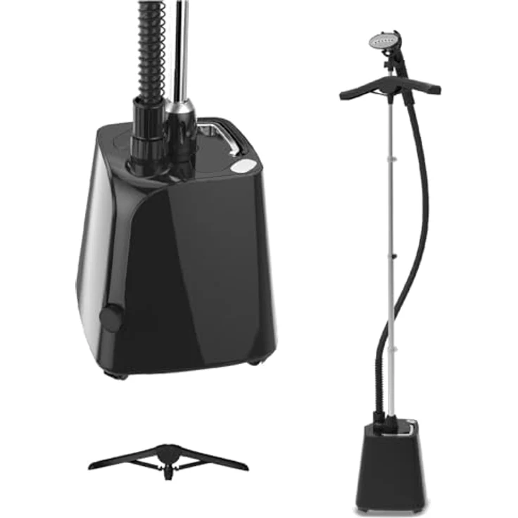 STEAMONE h18b Dampfglätter Dampfbürste Dampfbügeleisen Vertikal Schwarz glänzend 1,8 l 1800 W, Steamer – Bild 2