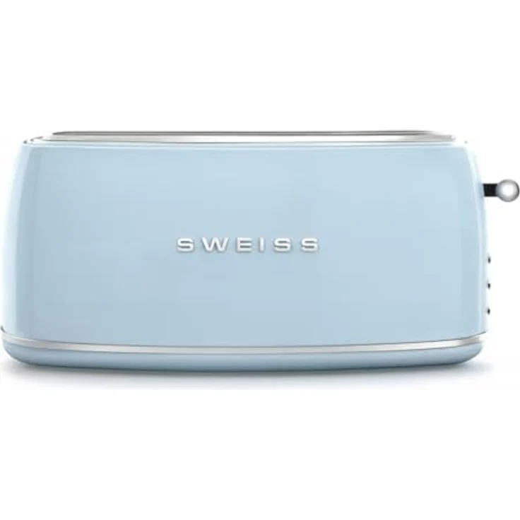 SWEISS Toaster GRV6 Vintage, 2 Toastschlitze, 6 Leistungsstufen, Auftaufunktion, Baguette-Funktion, Blau, 1500 W – Bild 1