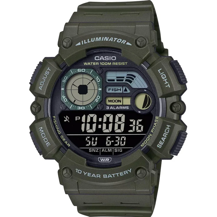 Casio Armbanduhr WS-1500H-3BVEF Grün Digitaluhr Sportuhr 50 mm – Bild 1