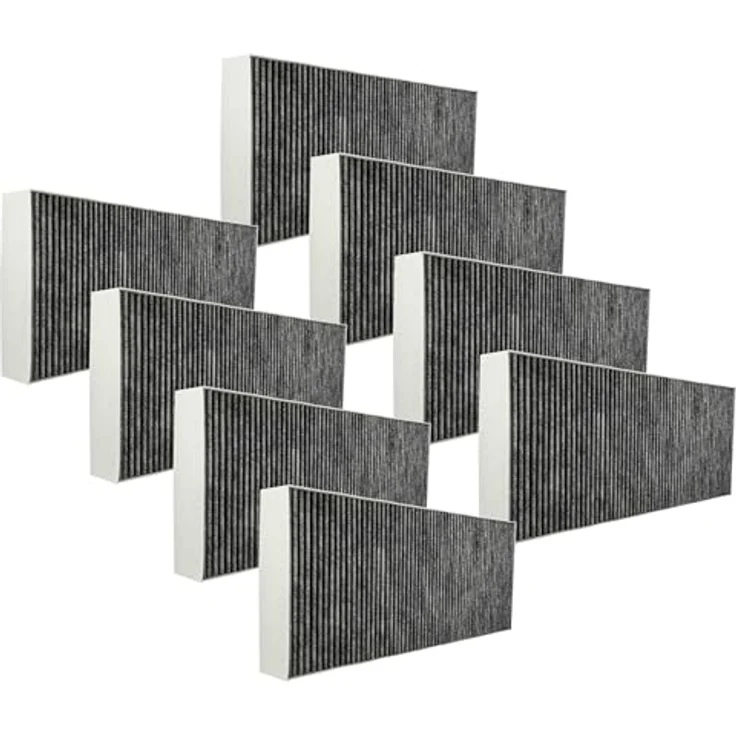 vhbw Aktivkohlefilter Ersatz für Siemens LZ46810, 8er Set, 46 x 19,1 x 5 cm, schwarz/weiß, einfache Handhabung für Dunstabzugshaube – Bild 1