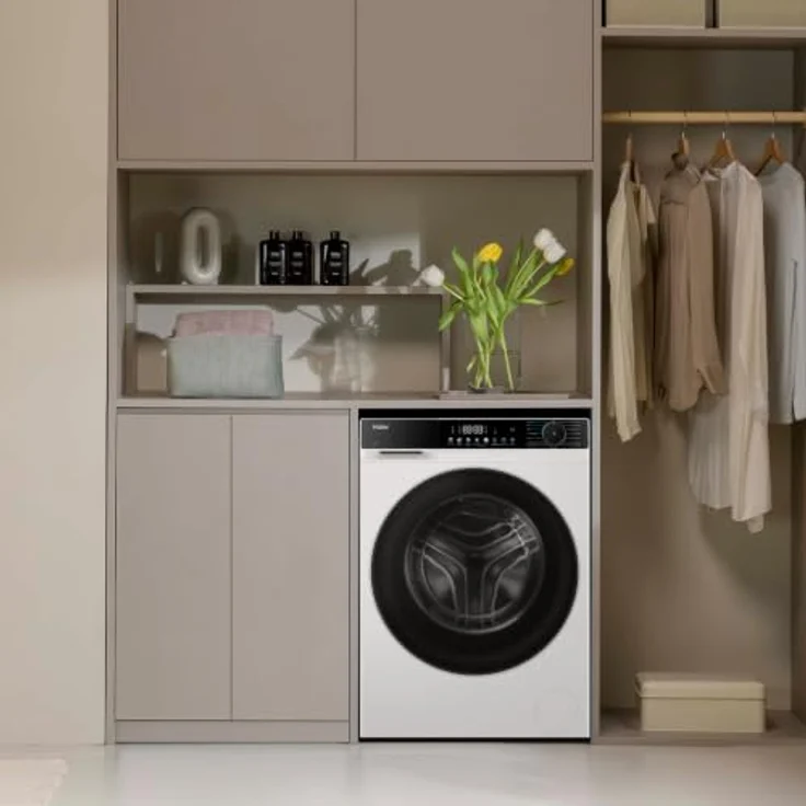 Haier HW140-BP14657U1 Waschmaschine 14kg, Smart Dual Spray, AI Power Motor, Refresh Dampf-Funktion, Weiss – Bild 2