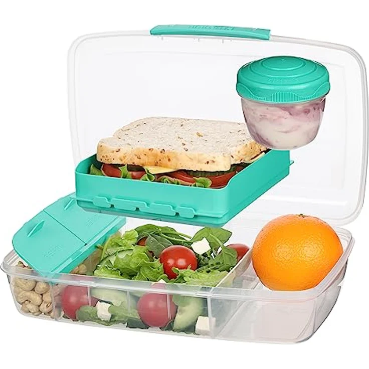 Sistema Bento Box To Go mit Fruit-Joghurt Topf, mehrfarbig, Riegel Liter ( Farblich sortiert ) – Bild 5
