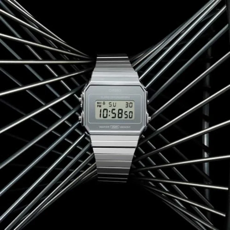Casio Armbanduhr A700WEV-7AEF, Digitaluhr mit 32.80 mm Display, silber – Bild 2